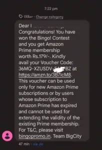 Bingo Free Amazon Prime Proof